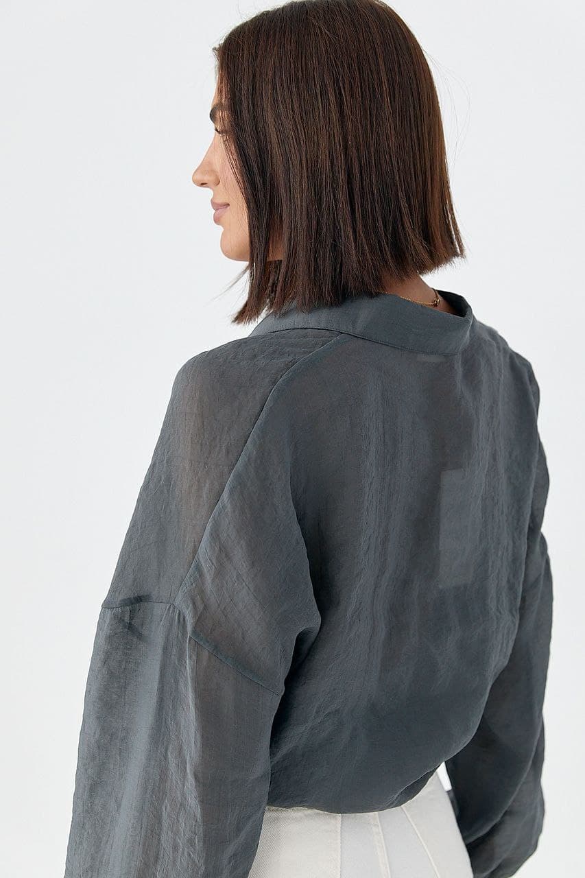 Напівпрозора сорочка з тенселу