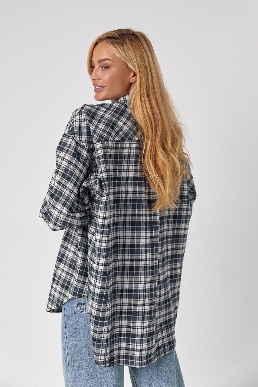 Жіноча картата сорочка oversize — 1