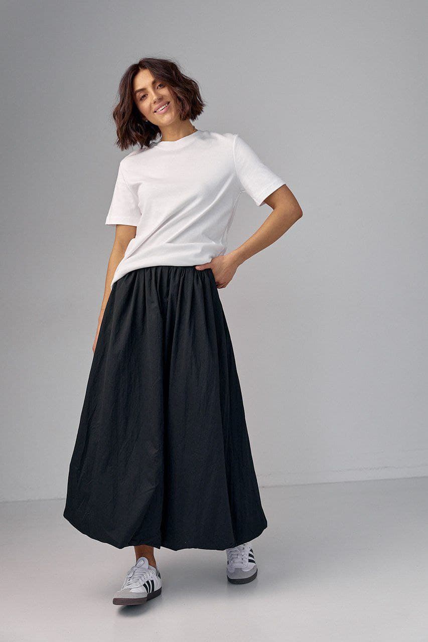Довга спідниця а-силуету з резинкою на талії — 4